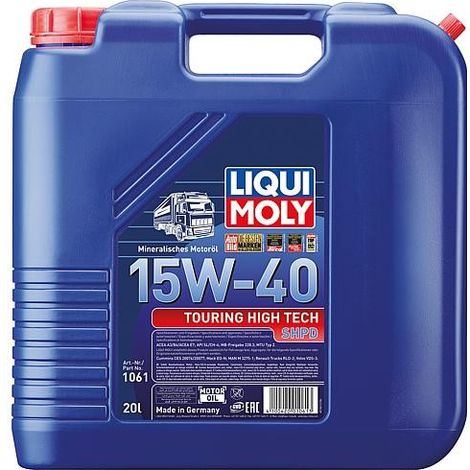 Huile moteur (Nfz) LIAUI MOLY Touring High Tech SHPD 15W-40 bidon 20l