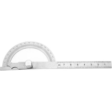 Goniómetro estable de 15 cm, instrumento de medición de ángulo ajustable, transportador de 180°, buscador de ángulos, dispositivo de medición (80 x 120 mm). (1/5)