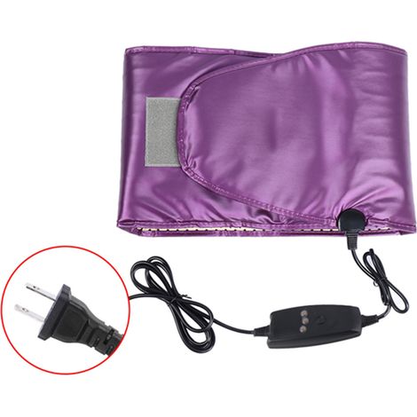 Ceinture amincissante infrarouge lointain 360°, électrique, detox, taille, prise US 100V, violet. (1/5)