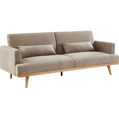 Divano letto 3 posti clic clac in Tessuto Beige - ESME (1/4)