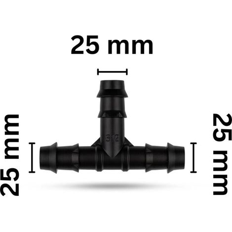 PE T Stück 25 mm PE Rohr Verbinder Bewässerung Rohrverbinder (1/5)