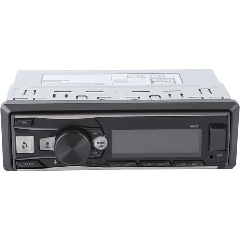 Autoradio FM 12 V pour voiture, lecteur audio MP3 Bluetooth, prise AUX, port USB, télécommande et panneau détachable (1/5)