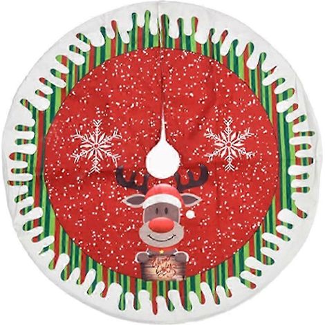 Jupe de sapin de Noël, décorations pour sapin de Noël, tapis de sapin en peluche douce pour décorations de fête de Noël - 78 cm (1/5)