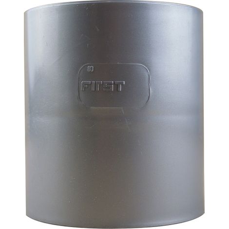 Manchon PVC pour tube de descente Ø80 - aspect zinc - First Plast (1/5)