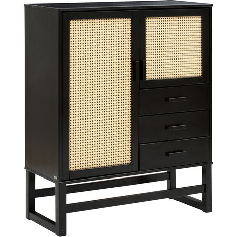 Jolene-Buffet haut 2 portes 3 tiroirs Espresso
