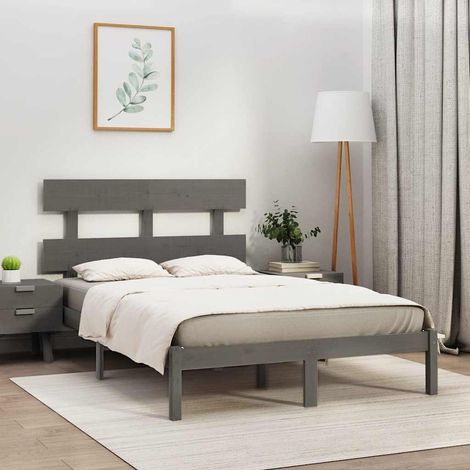 Teenpull – Massivholzbett Grau 200x200 cm (1/5)