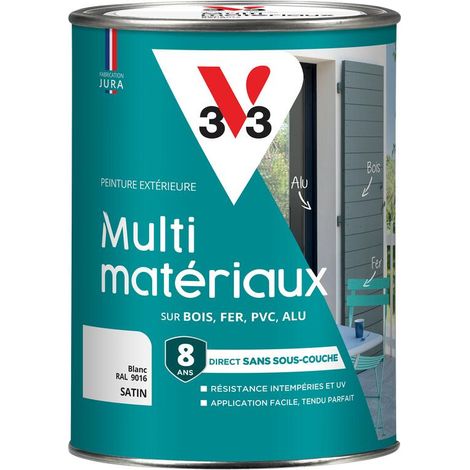 Peinture extérieure Multi-matériaux V33 Blanc RAL 9016 Satin 1,5L