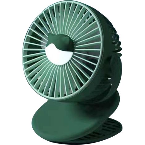 Ventilateur USB portable, mini ventilateur, ventilateur de bureau, ventilateur à pince, ventilateur rechargeable USB avec veilleuse, ventilateur à trois vitesses