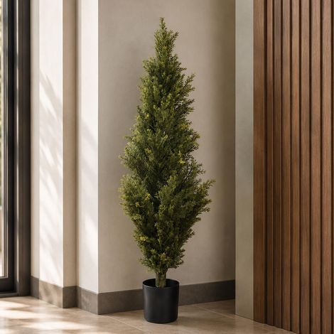 120cm Artificial Natural Look Cedar Cypress Tree - Premium Quality (1/5)