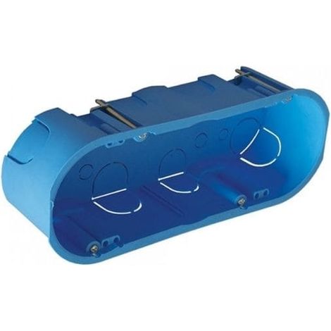 Cassetta modulare da incasso per cartongesso 6/7 posti con inserti in ferro 2xØ68 IP20 FAEG - FG10257 (1/2)