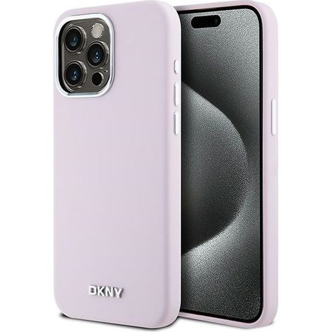 Coque MagSafe en silicone liquide rose dkny pour iPhone 14 Pro Max (1/5)