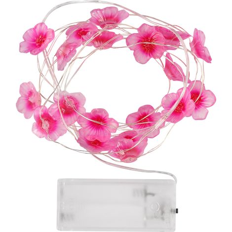Guirlande lumineuse LED rose rouge extensible à effet scintillant, en plastique, pour décoration extérieure (1/5)