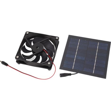 Ventilateur Solaire 50W Portable avec Panneau pour Serre, Abri, Poulailler, Maison Animal, Extraction Fenêtre (1/5)