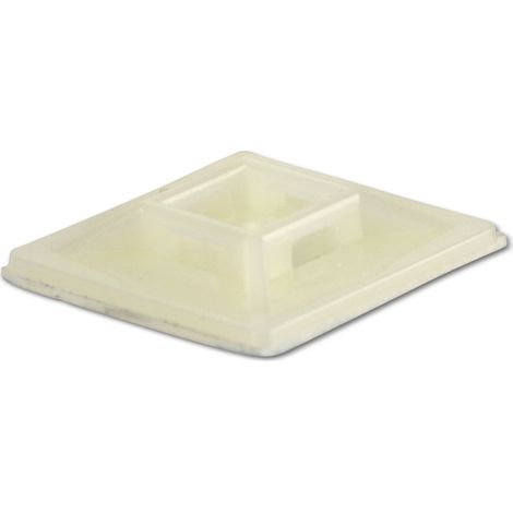 Support de fixation KSS autocollant Polyamide 6.6, Naturel, L=28,6, l=28,6, 1 pièce (1/2)