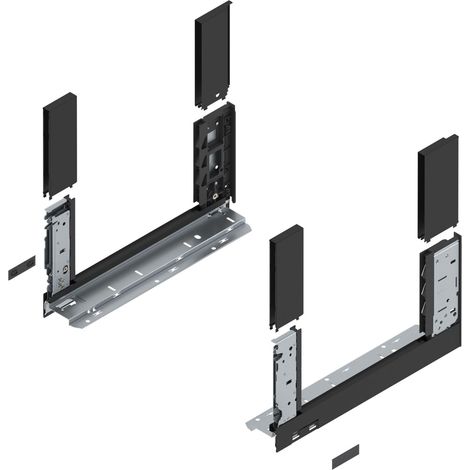 BLUM LEGRABOX free, Zarge Höhe C, NL 350, Carbonschwarz (1/4)