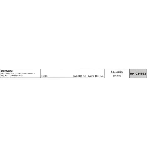 MAORI câble d'embrayage chasse-neige MPB1587AE MPB976AET câble 1185 mm gaine 1030 mm