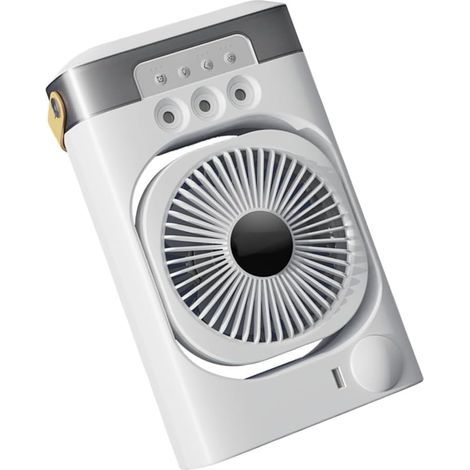 Rechargeable portable desktop air conditioner fan with three speeds, suitable for offices, bedrooms and dormitories. (1/5)