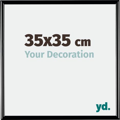 Your Decoration - 35x35 cm - Cadres Photos en Plastique Avec Verre acrylique - Anti-Reflet - Excellente Qualité - Noir Très Brillant - Cadre Decoration Murale - Bordeaux.