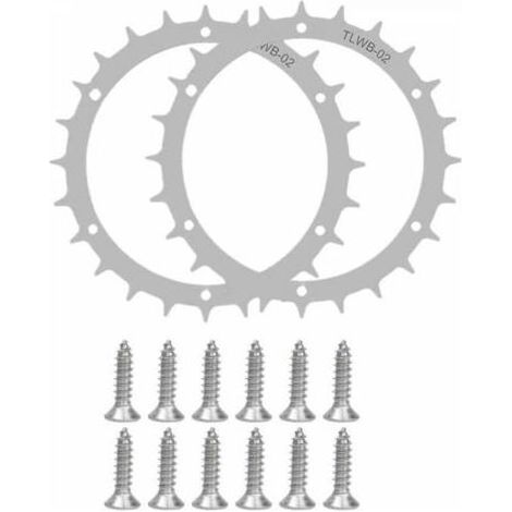 Robot tondeuse en acier inoxydable pour modèle Worx S/M Amélioration de la traction pour robot tondeuse à gazon - Taille de roue 170 mm 14x vis en acier inoxydable Pointes pour accessoires roues hors (1/4)