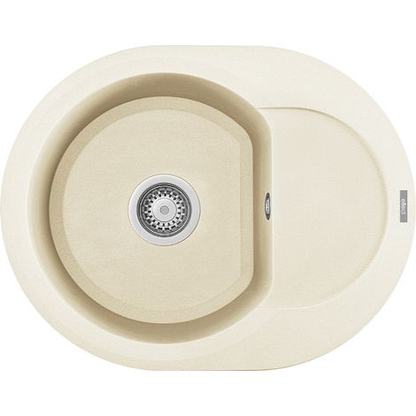 Lavello Tondo Elleci incasso Easy ROUND 600 Granitek Bianco Antico LGYR6062 (1/3)