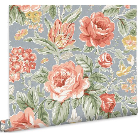 Laura Ashley Wild Roses Vliestapete 10mx52cm (1/5)
