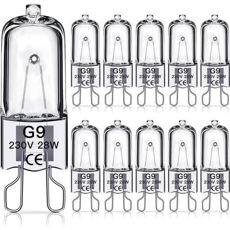 Ampoules halogènes G9 28 W, 230 V, lot de 10 (1/5)