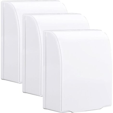 10 pcs Childproof Socket Cover, Waterproof Socket Box, Waterproof Socket Box, Suitable for Bathroom Sockets, Prevents Water from Splashing into the Socket (White)
