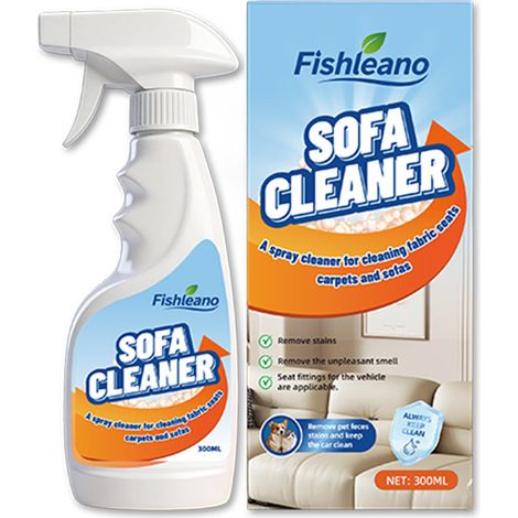 FISHLEANO Sofareiniger – Wasserlose Reinigung von Stoffsofas, Fleckenentfernung, Geruchsbeseitigung und Autoteppichreinigung. (1/5)