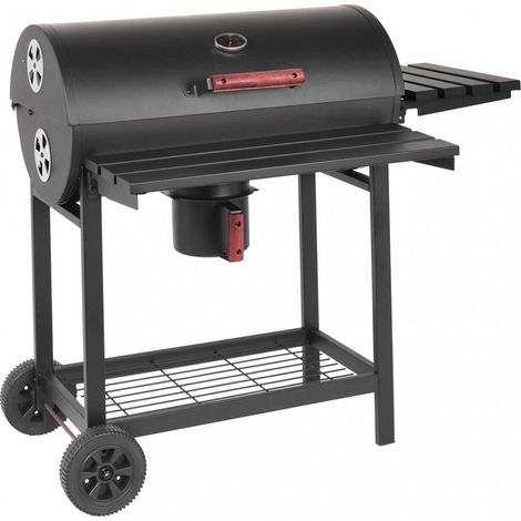 Barbecue a Carbonella 113x70x97,5 cm cm in Acciaio Nero (1/4)