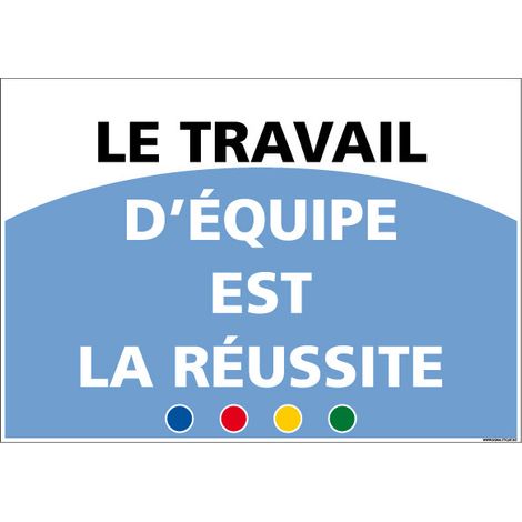 SIGNALETIQUE DE MOTIVATION - LE TRAVAIL (D1006) - Adhésif - 300 x 210 mm