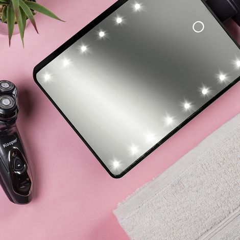 Specchio da tavolo per il trucco Hollywood con illuminazione LED regolabile (1/4)