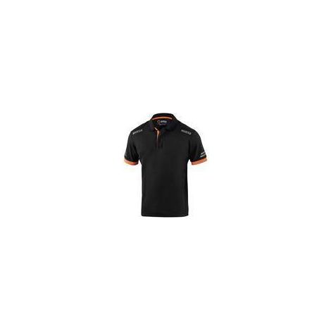 SPARCO POLO TOLEDO BLACK ORANGE TG  S