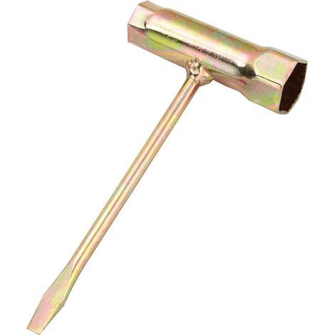 Clé à bougie d'allumage pour tronçonneuse et clé à écrou de barre 13 mm x 19 mm,or, une pièce (1/5)
