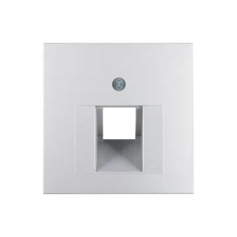 Zentralplatte mit einer Telefon-/Netzwerksteckdose kompatibel mit verschiedenen HAGER-Serien IP20, 5,5x5,5x1,7cm (1/2)