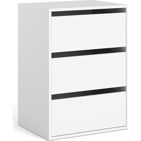 Schubladen Element für Kleiderschränke und Schiebetürenschränke weiss.