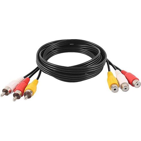 Câbles audio/vidéo, rallonges mâle-femelle, connecteurs plaqués or, adaptés aux amplificateurs, consoles de jeux et autres appareils. (1/5)