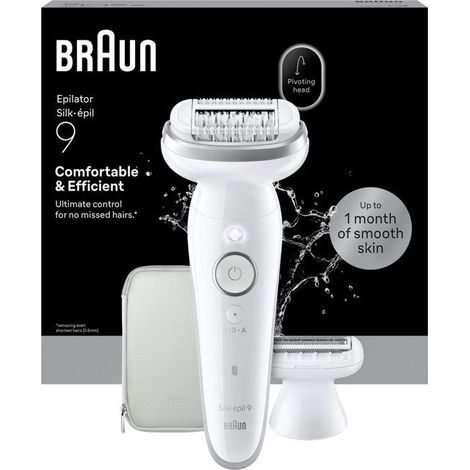 Depiladora eléctrica - BRAUN - SES9-030 - 2 modos - 50 min - Impermeable - Blanco (1/5)