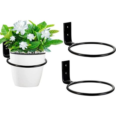 3 Pièces Tenture Murale Pot de Fleur, Bague Pot de Fleurs en Métal, Mur d'étagère de Pot de Fleur, Convient pour Suspendre des Pots de Fleurs, Utilisé pour Décorer Les Balcons et Les Couloirs