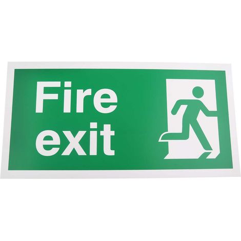 Panneau issue de secours RS PRO "Fire Exit", Plastique ( Prix pour 1 )