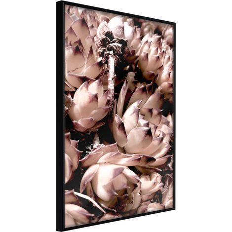 Affiche Murale Encadrée "Autumnal Flowers" 21 x 30 cm Noir