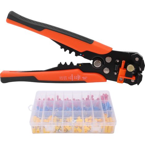 Kit de 400 cosses de câble avec pince à dénuder, 3 couleurs et différentes tailles, pour applications navales et automobiles. (1/5)