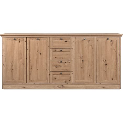 Credenza Timber 51A con 4 ante e 4 cassetti colore rovere anticato (1/5)