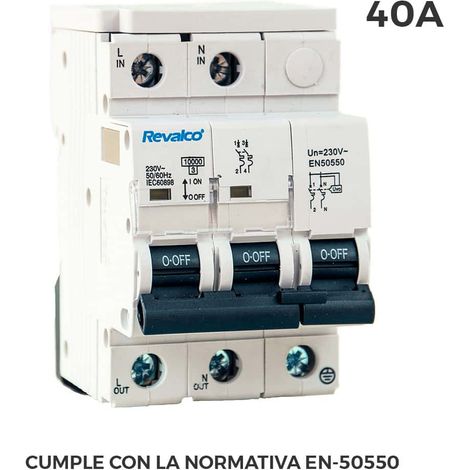Protecteur De Surtension 2p 40a C 10ka Protecteur Permanent Selon Normative En-50550 Et Transitoire 5-15ka 275v (1/2)
