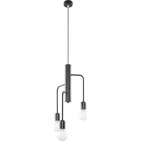 Lampe à suspension Oralia 3 E27 noire lumilo 03.111.02 (1/5)