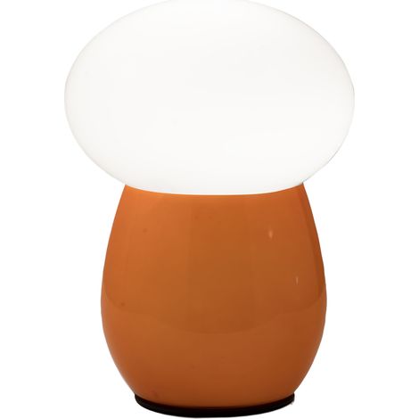 Lampe De Table Freddy En Verre Soufflé Ambré, Douille E27 40 W, Interrupteur Intégré, Design Élégant Et Moderne - Collection Freddy (1/3)