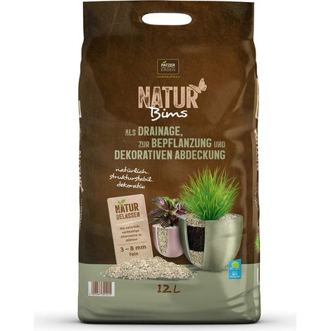 PATZER NATUR Bims Granulat Fein 3-8 mm - 12 Liter