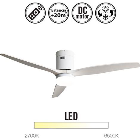 Ventil 20w Dc Aguilon Blanco 3 Aspas Blancas 6 Velocidades C/remoto, Reg.Intensidad, Temporizador 30,5x132x132 Cm (1/5)