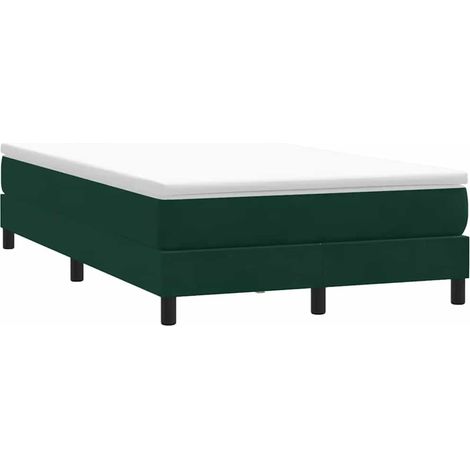Boxspringbett ohne Matratze Dunkelgrün 120x210 cm Samt