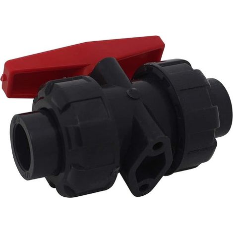 Double union valve for gluing diam 20 25 32 40 50 63 75 90 110 mm PVC ball valve for swimming pool (internal diameter 25 mm) (1/3)