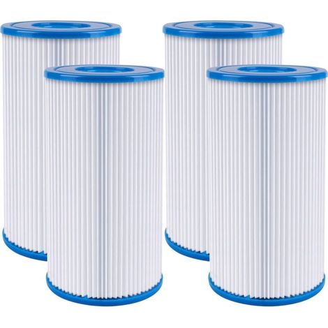 Pour les pompes de filtration Intex 59900E et 29000E. filtre lavable pour piscine compatible avec les filtres de 500. 530. 800. 1 000 et 1 500 GalHr (lot de 4) (1/4)